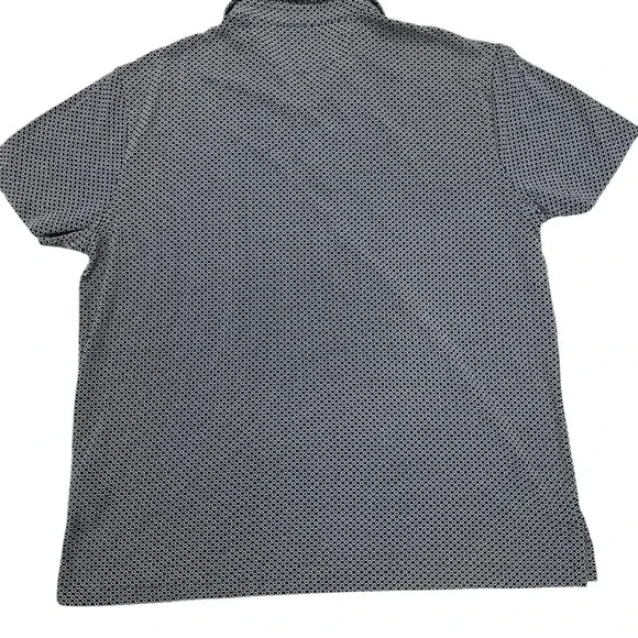 Authentic Polo Ralph Lauren Shirt Mens Navy Circle Print Custom Slim Fit Navy - Picture 2 of 5